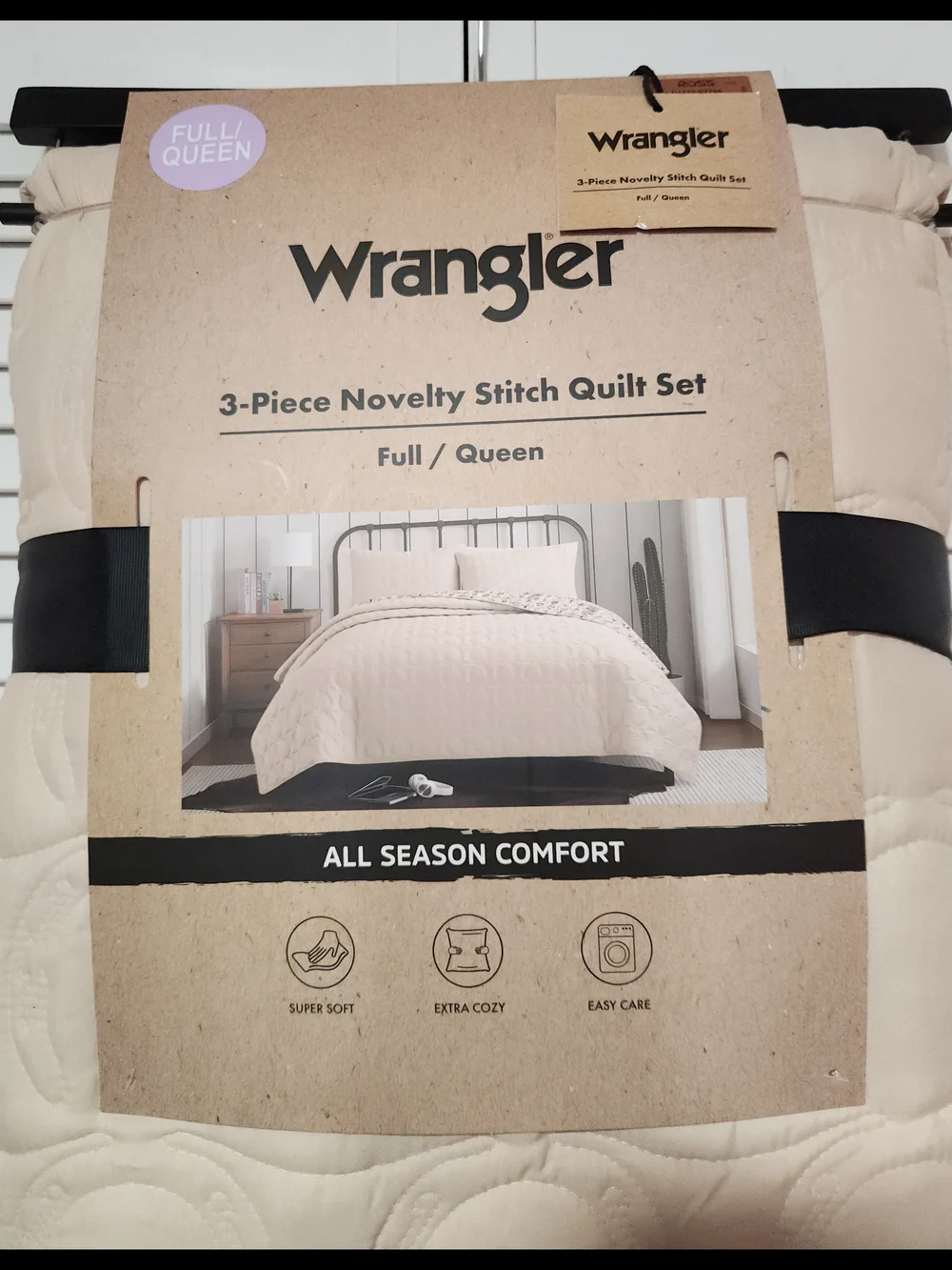 Wrangler Full/Queen Quilted Bedspread With Western Design